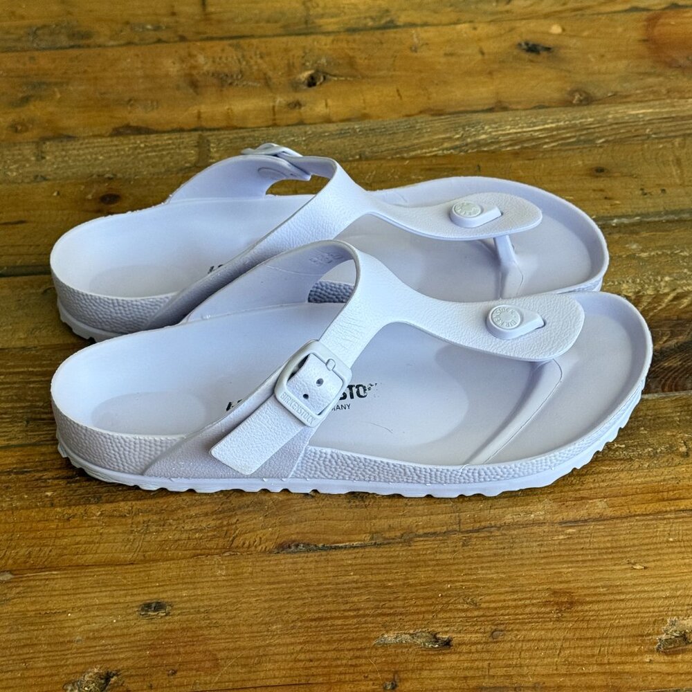 Great Condition Women's Birkenstock Thong Sandal Sz 9- Lavender - Picture 2 of 6